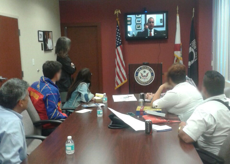 EF4D participants attending a session at a United States congressional office