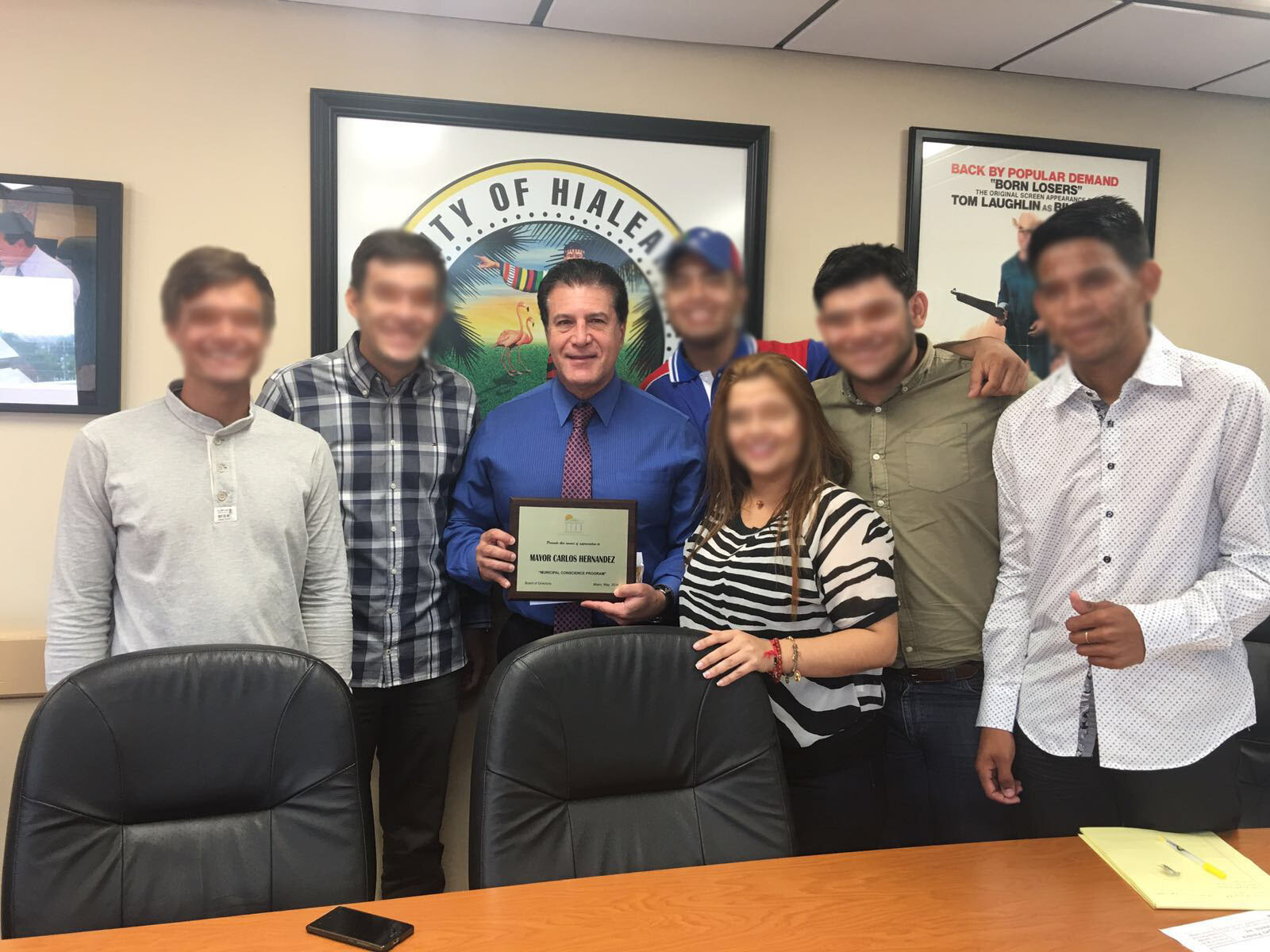EF4D participants meeting Hialeah Mayor Carlos Hernández