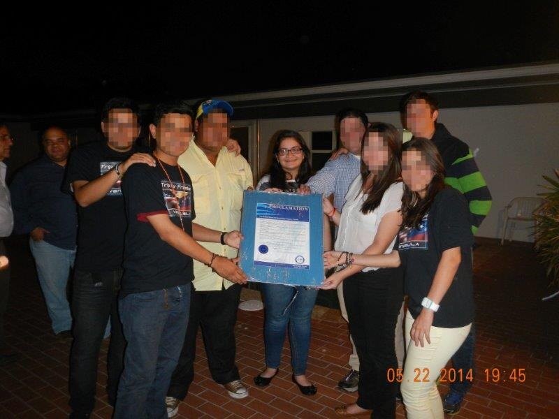 EF4D participants receiving a civic proclamation